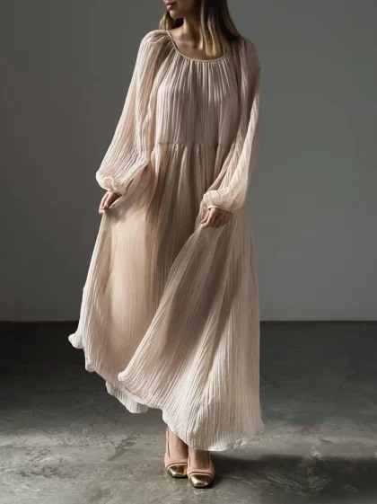 Ethereal Breeze Loose Fit Maxi Dress